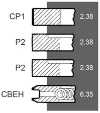  41158118 Pierścienie tłokowe  A4.318 34-21-O