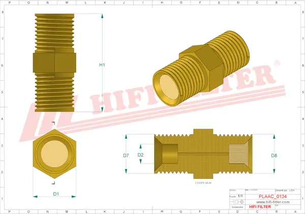 Rysunek wymiarowy Adapter SAAD 01001