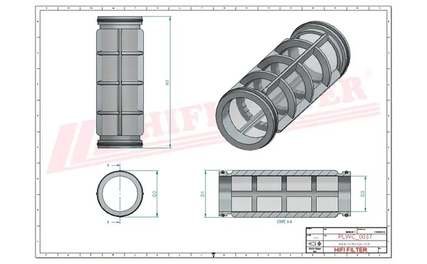 Rysunek wymiarowy Filtr do plynow EZ 21058-150