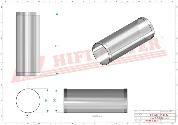 Rysunek wymiarowy Filtr do plynow EZ 24780-300