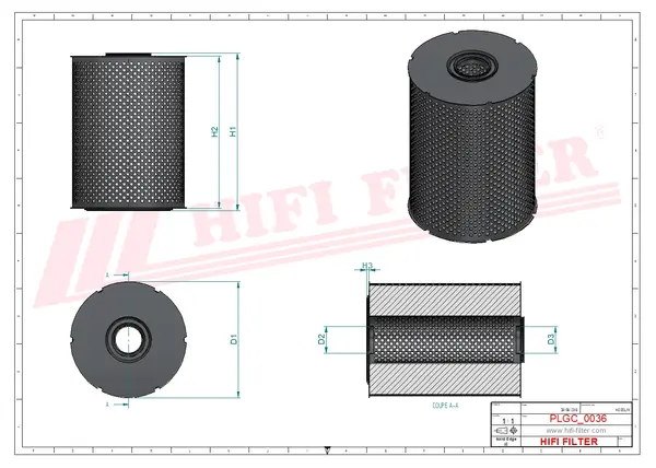 Rysunek wymiarowy Filtr gazu SG 5013