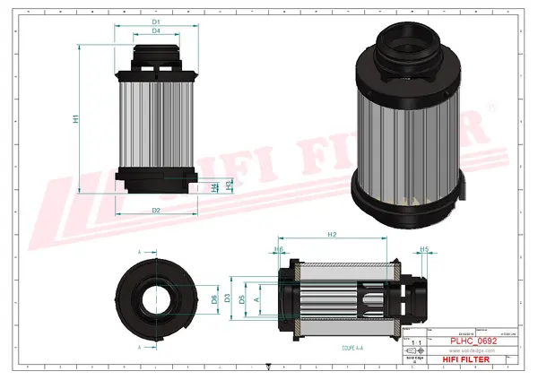 Rysunek Filtr hydrauliczny SH 51419