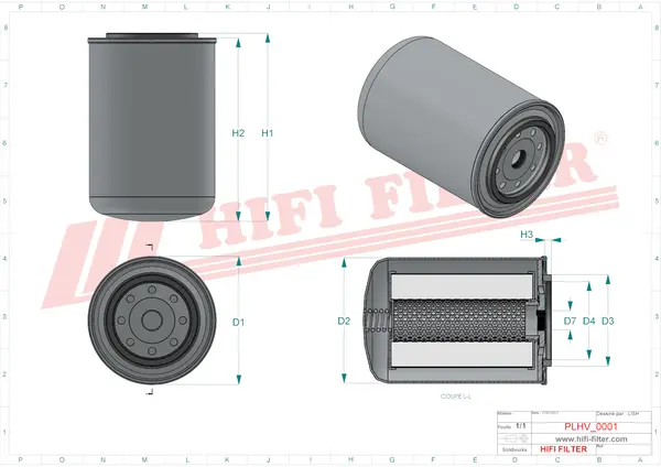 Rysunek wymiarowy Filtr hydrauliczny SH 56256