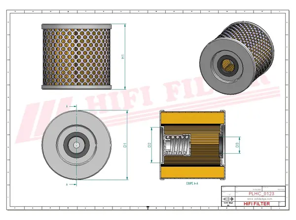 Rysunek wymiarowy Filtr hydrauliczny SH 59037