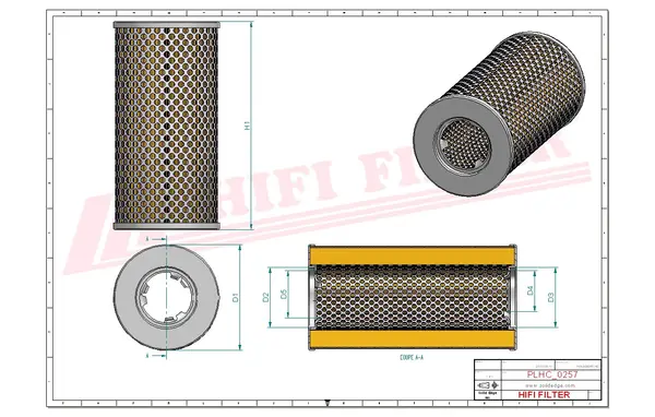 Rysunek wymiarowy Filtr hydrauliczny SH 59096