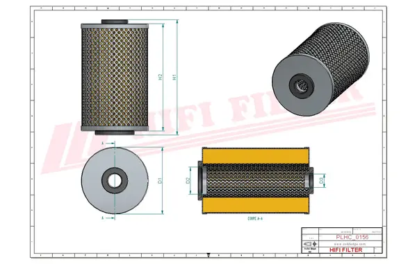 Rysunek wymiarowy Filtr hydrauliczny SH 62047