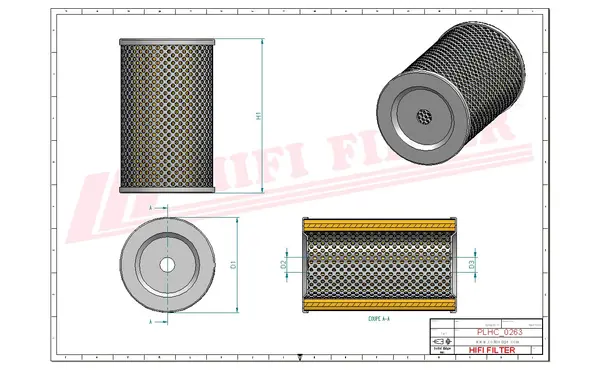 Rysunek wymiarowy Filtr hydrauliczny SH 63712