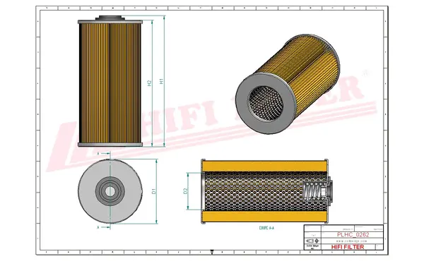 Rysunek wymiarowy Filtr hydrauliczny SH 65156