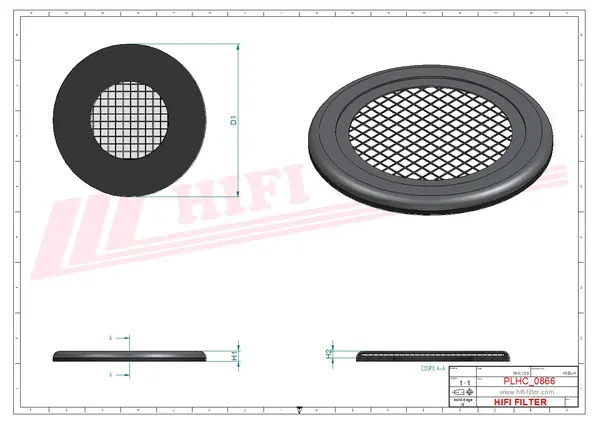 Rysunek wymiarowy Filtr hydrauliczny SH 70301