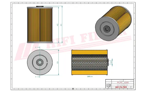Rysunek wymiarowy Filtr hydrauliczny SH 78008