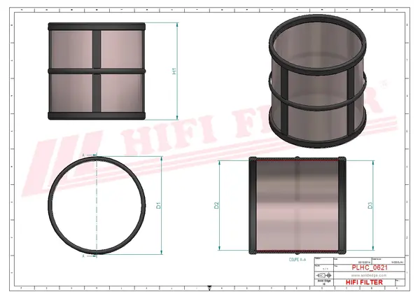 Rysunek wymiarowy Filtr hydrauliczny SH 78028
