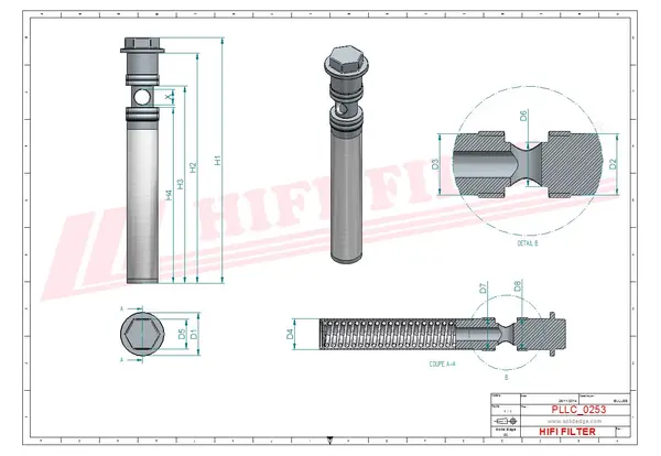 Rysunek wymiarowy Filtr hydrauliczny SO 6213
