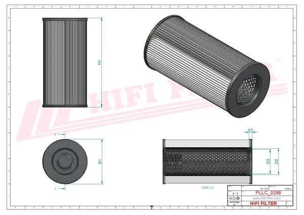 Rysunek wymiarowy Filtr hydrauliczny SO 7291