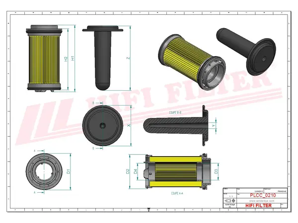 Rysunek wymiarowy Filtr mocznika SD 70380