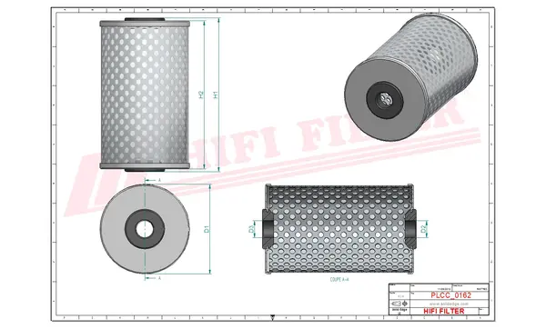 Rysunek wymiarowy Filtr paliwa SN 70155