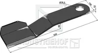  Nóż kosiarki 620mm, lewy INDUSTRIEHOF 63-IND-1847L.97