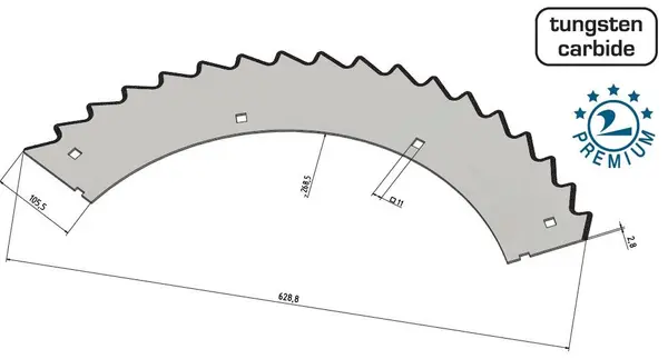 Nóż zrywacza MWS Germany 498878.01