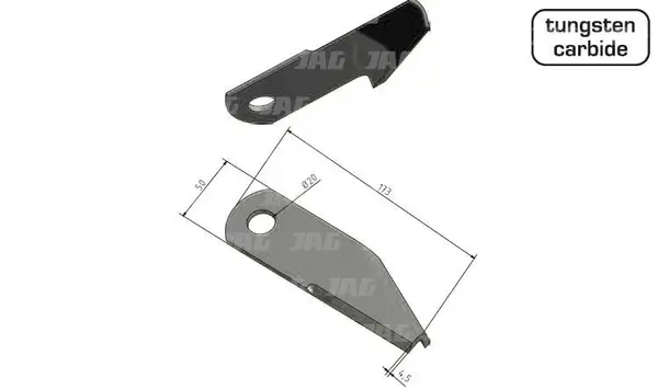 Ostrze rozdrabniacza, lewe MWS Germany 87384920.02