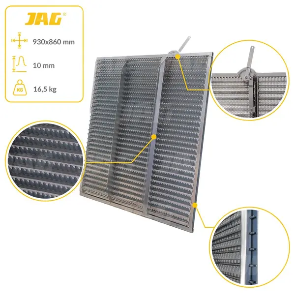 Sito żaluzjowe ocynkowane górne, lamela-10mm JAG Premium 704505.00