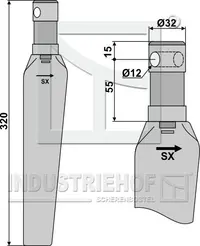  Ząb brony aktywnej, lewy RH-32-L.97