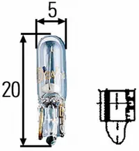  Żarówka 12V 1.2W-W2X4,6D HELLA ŻAR.12V1.2W-W2X4,6D-H