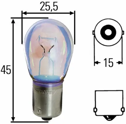Żarówka 12V 21W-P21W-BA15S HELLA ŻAR.12V21W-P21W-BA15S-H