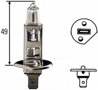  Żarówka 12V 55W-H1-P14,5S HELLA ŻAR.12V55W-H1-P14,5S-H