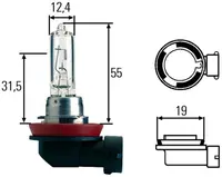  Żarówka 12V 65W-H9-PGJ19-5 HELLA ŻAR.12V65W-H9-PGJ19-5-H